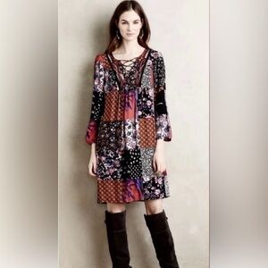 ANTHROPOLOGIE! Floral Patchwork Dress